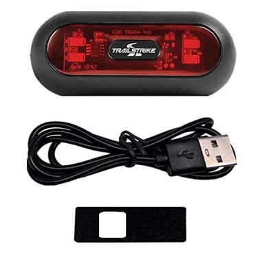 Imagem de TrailStrike Lâmpada LED Vermelha para Capacete Traseiro, Compatível com Motocicleta e Bicicleta, Modo de Luzes Traseiras com Bateria Recarregável via USB