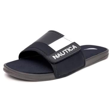 Imagem de Nautica Chinelo masculino atlético, tiras ajustáveis confortáveis, Cinza, 7