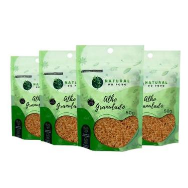 Imagem de Kit 4 Tempero Alho Granulado com Intenso Sabor Premium Pouch 50g  - Na