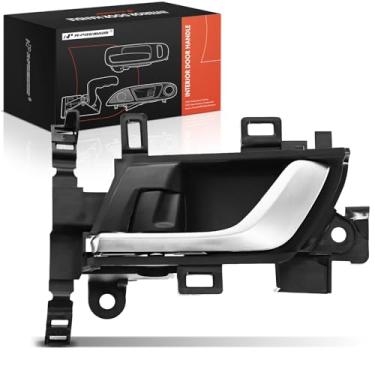 Imagem de A-Premium Maçaneta interna do lado do motorista dianteiro esquerdo compatível com Honda Accord 2018 2019 2020 Sedan, caixa preta com alavanca prateada, substituição # 72160-TVA-A11ZA, 72160TVAA11ZA