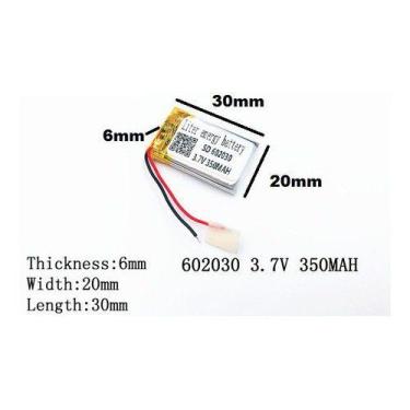 Imagem de (2pcs) Bateria Fone Ouvido 3,7v 350mah 6mm X 20mm X 30mm - KMIG