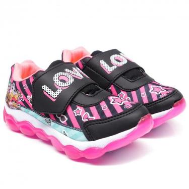 Imagem de Tênis LED Mini Pé Lol 2205, Preto, 33