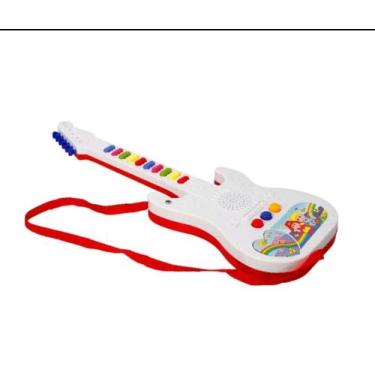 Imagem de Guitarra Musical Eletrônica Com MGicrofone Brinquedo . - toy king