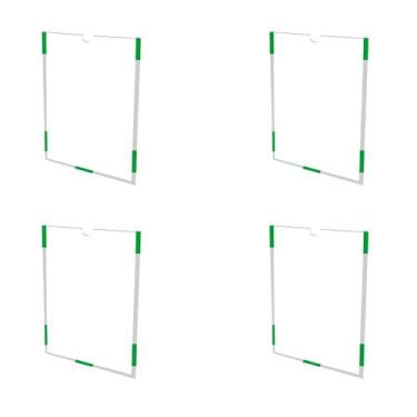 Imagem de Kit 4 Quadro Display Acrílico A4, Porta Folha Sulfite Para Elevador - 