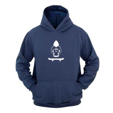 Imagem de Moletom Masculino Canguru Flanelado Skate Board Estampado - Ragor, G, 