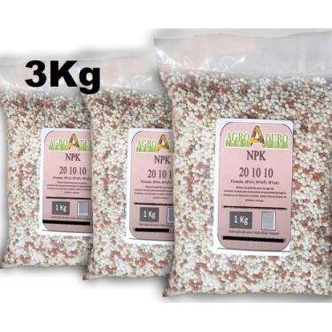 Imagem de Adubo Npk 20 10 10 - 3Kg Para Cobertura Do Seu Gramado - AGROADUBO
