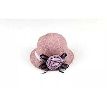 Imagem de Chapéu Cloche Retro Anos 30 Pequeno Brim Com Detalhe De Flor - oem, Ve