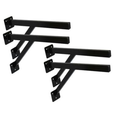 Imagem de Kit 4 Suportes Parafusar Bancada Pia Pedra Mármore 40x20cm - Ouro Mina