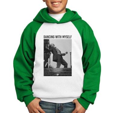 Imagem de Moletom Infantil Dancing with myself - Foca na Moda, Branco, Verde, 12