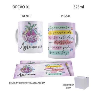 Imagem de Caneca 325ml Profissões Agronomia Agrônomo Agrônoma - LARANJA E MIMOS