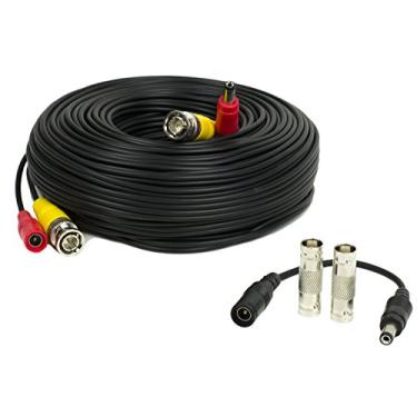 Imagem de Amcrest – Cabo de câmera de segurança multifuncional Siamese BNC de 30 metros pré-fabricado com dois conectores fêmea para câmera 960H e HD-CVI e DVR (SCABLEHD100B)