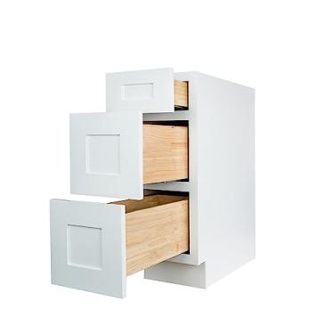 Imagem de Hollywood Fabiani Design Armário de cozinha com base de gaveta Shaker pronto para montar, 38 cm L x 61 cm P x 87,6 cm A, branco