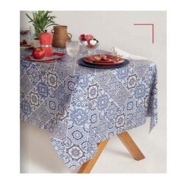 Imagem de Plastico Térmico Toalha De Mesa Impermeavel Azulejo Portugues Azul 2,0