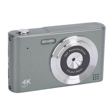 Imagem de Câmera Digital, Câmera Vlogging 4K 48MP, Câmera Digital Aponte e Dispare Com Flash, Câmera Pequena Compacta Com Tela IPS de 2,4 Polegadas Com Zoom 16X Anti-vibração Foco