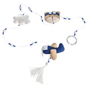 Imagem de Pingente De Cortina Urso Aviador Quarto Bebê Infantil Menino - Potinho