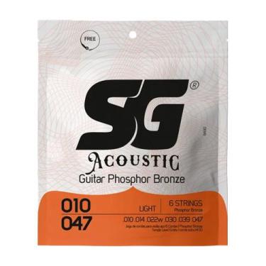 Imagem de Encordoamento Cordas Para Violão Aço Sg Phosphor Bronze 0.10