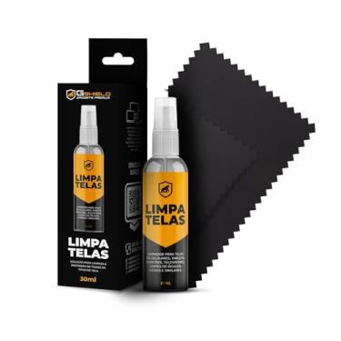 Imagem de Gshield Kit Spray Limpa Telas Bactericida com Flanela de Microfibra para Limpeza de Celular, Notebook, TV, Tablet, Óculos, Legalizado ANVISA, Grip Clean (30ml)