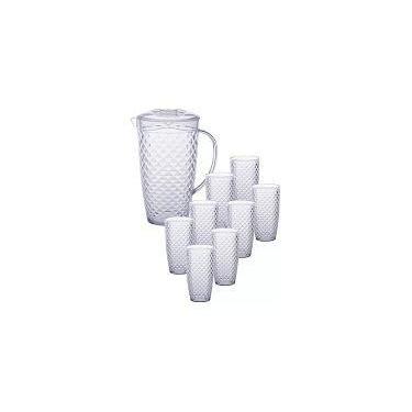 Imagem de Kit Jarra 3 litros C/ 8 Copos 500ml Luxxor Paramount