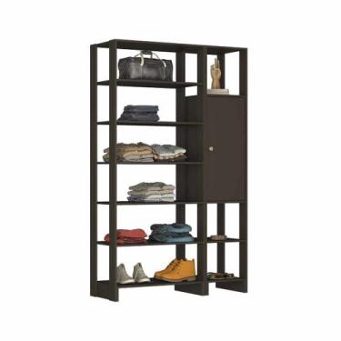 Imagem de Closet com 1 Porta com 2 prateleias e 9 nichos externos EY103-107 Linh
