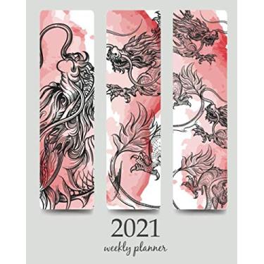 Imagem de 2021 Weekly Planner: Calendar Schedule Organizer Appointment Journal Notebook and Action day dragons design