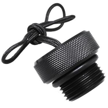 Imagem de Maxmoral Tampas protetoras de plugue de poeira rosqueado para mergulho de 25 x 33 mm, tampa de plástico preto, tampa de cilindro de gás, reguladores de válvula de cilindro DIN