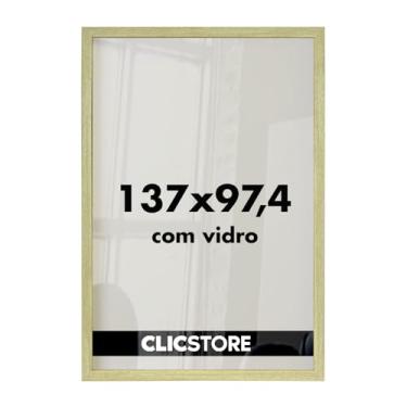 Imagem de Moldura Panorâmica 97,4x137,2cm Quebra Cabeça Grow Puzzle 4000 peças c/Vidro Decoração Personalizada Parede Sala (Carvalho)