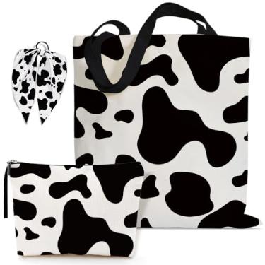 Imagem de QIMIUTB Sacola de lona estética de presente para mulheres linda sacola reutilizável com marcadores de livro e bolsa de maquiagem presente de aniversário, Cor, One Size