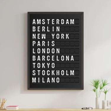 Imagem de Quadro Turismo Decoração Agencia Viagem Letreiro 28x40cm - CAMALEÃO DE