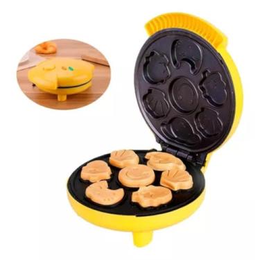 Imagem de Máquina De Waffle Bolinho Biscoitos Mini Cake Bichinos Elétrica Termostato automático Aparelho Wafer Waffles Waflle Waflles Cakes Bolinhos 127V
