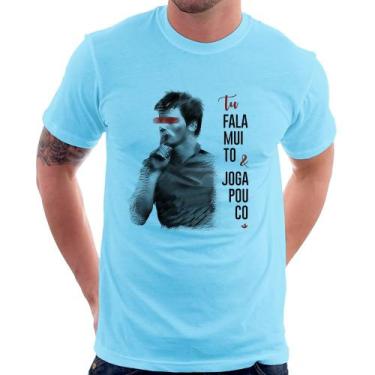 Imagem de Camiseta Fala muito & Joga pouco - Foca na Moda, Azul bebê, GG