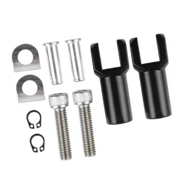 Imagem de Dynwave O conjunto do kit de suporte a footpeg de passageiros substitui a manutenção, fácil de instalar o Footpeg montando Clevis para Sofrail 2000-2017, Preto