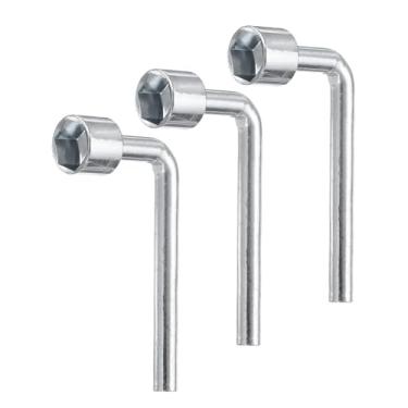Imagem de HARFINGTON 3 peças chave de soquete sextavada aberta angular em forma de l 17 mm de aço carbono métrico de extremidade única chave soquete de 6 pontos para reparo geral, tubulação de bicicleta,
