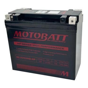 Imagem de Motobatt – LifePo4 Lithium – MLX20UHD - H P – 720CA (MBTX20U, YTX20L-BS, YTX20HL-BS, YTX20H-BS, YTX20-BS, YB16CL-B, YB18L-A, YB18L-A1, YB18L-B)
