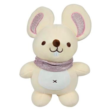 Imagem de Rato De Pelúcia Partes Brilho Comundongo Em Poliester 33Cms (Creme)