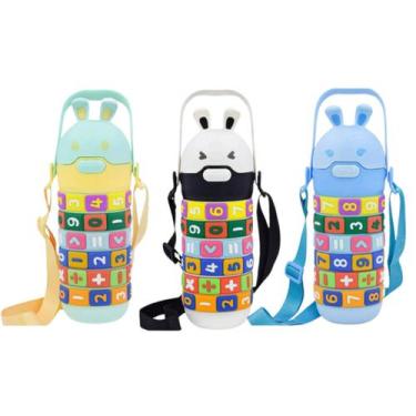 Imagem de Garrafa Infantil Interativa Tabuada Números com Canudo 520ml - Cores S