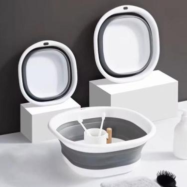 Imagem de Bacia retratil dobravel portatil de silicone 26 cm - opsshopping.onlin