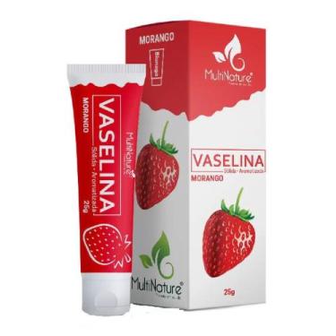 Imagem de Vaselina Sólida Morango Bisnaga  MultiNature 25g