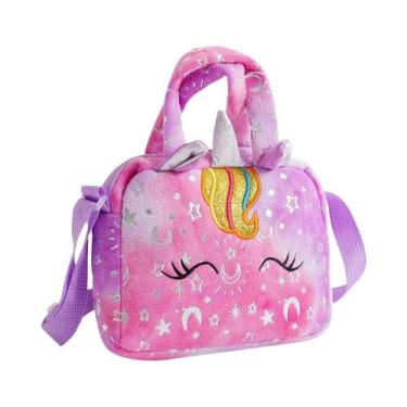 Imagem de Bolsa Infantil Transversal de Unicórnio - Pequena e Adorável, Roxo