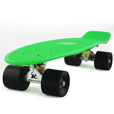 Imagem de Skates min cruzador de 56 cm para crianças, meninos, crianças, crianças, adolescentes, adultos (verde preto)
