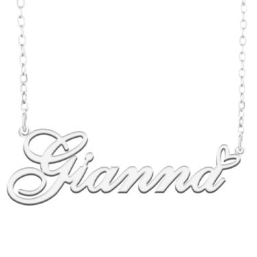 Imagem de A168A Colar de nome personalizado personalizado personalizado colar de nome banhado para mãe filha amizade feminino dia dos namorados aniversário de Natal ano novo, Metal, Sem pedras preciosas