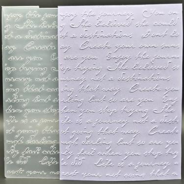 Imagem de Pasta de plástico em relevo 12,5 x 17,8 cm letras padrão de palavras de papel artesanato plástico texturizadas impressões para fazer cartões scrapbooking