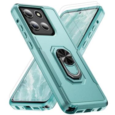 Imagem de Capa para Motorola Moto G Stylus 5G 2025 [proteção contra quedas de grau militar] com 2 películas de vidro temperado, capa com suporte magnético resistente à prova de choque para Moto G Stylus 5G 2025