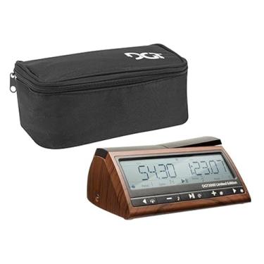 Imagem de DGT Relógio de xadrez de edição limitada 3000 – Cronômetro digital oficial Fide com bolsa de armazenamento para torneios, blitz, jogos rápidos e clássicos