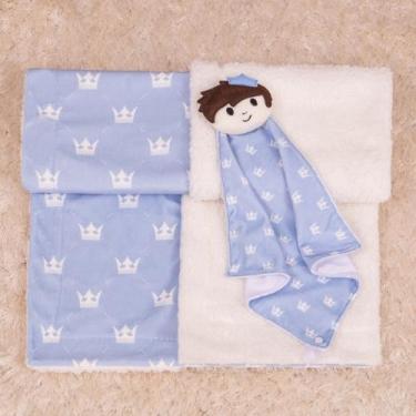 Imagem de Kit Cobertor com Naninha para Bebe com Caixa Presente - Miguel Baby, P