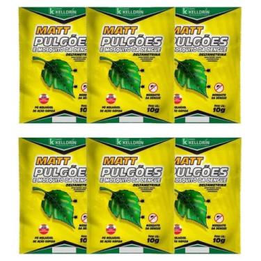 Imagem de Matt Pulgoes 6 Sachês 10g Cada Inseticida Mosquito da Dengue - Kelldri