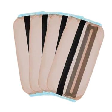 Imagem de simhoa 4x botas de mosca de cavalo protetora perna solta envoltório respirável elegante evita cavalos de mosca perneiras para cavalo, Ouro Champanhe