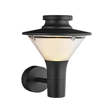 Imagem de Luminária de parede externa Black Coach Lantern, à prova d'água, para varanda, com estrutura de alumínio, para áreas externas, para jardim, pátio, garagem, porta da frente