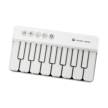 Imagem de Generic Piano de bolso leve, animais, teclado de piano, brinquedo, resistente, fácil de usar, teclado de piano eletrônico para aniversários, ano novo, , Branco