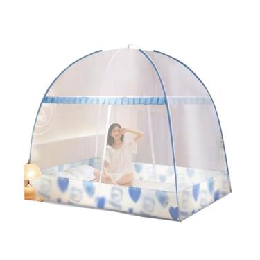 Imagem de Cortina de mosquiteiro dobrável de poliéster com rede mosquiteira dobrável e respirável, instalação fácil e rápida