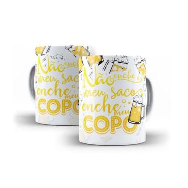 Imagem de Caneca Porcelana Divertidas Não Enche Meu Saco Enche Meu Copo - Villa 